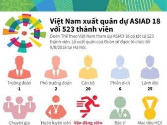 523 vận động viên Việt Nam xuất quân dự ASIAD 18