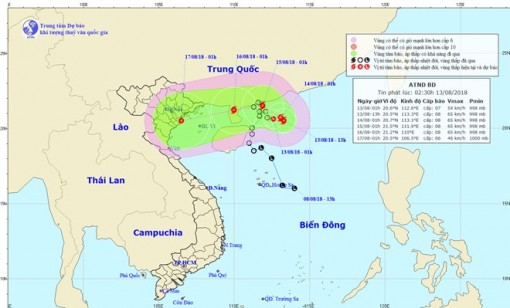 Áp thấp nhiệt đới khả năng mạnh lên thành bão, Bắc Bộ có mưa từ 14-8