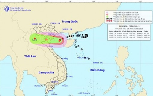 Bão số 4 ở trên đảo Bạch Long Vĩ, sức gió giật cấp 12