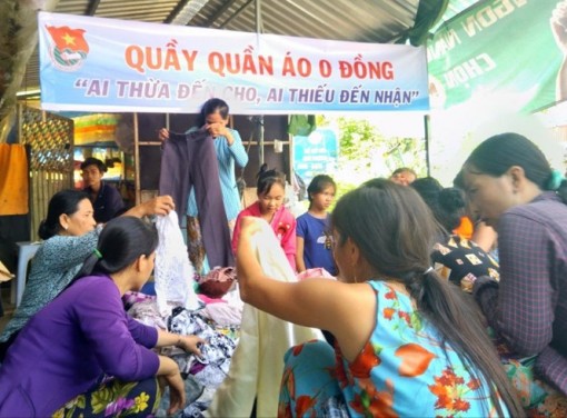 Quầy quần áo 0 đồng