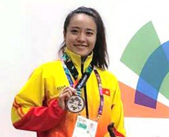 Nữ võ sĩ Nguyễn Thị Cẩm Nhi đoạt Huy chương bạc tại Asiad 2018