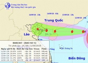 Bắc Bộ và ven biển Quảng Ninh-Quảng Nam ứng phó khẩn cấp bão số 5