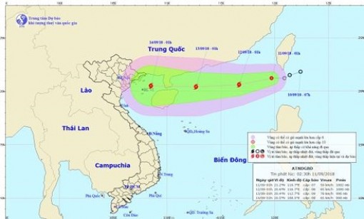 Áp thấp nhiệt đới tiến vào Biển Đông và sẽ mạnh lên thành bão