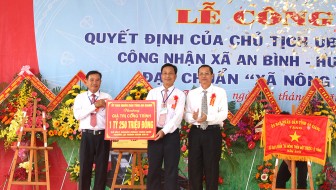 An Bình đạt chuẩn xã nông thôn mới