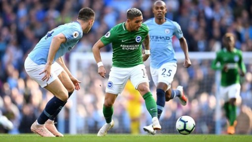 Thắng nhẹ Brighton, Man City lên đỉnh Premier League