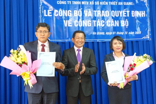 Công ty TNHH MTV Xổ số kiến thiết An Giang: Trao quyết định bổ nhiệm giám đốc công ty
