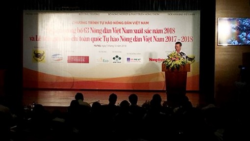 Tôn vinh 63 nông dân xuất sắc trong chương trình Tự hào nông dân Việt Nam