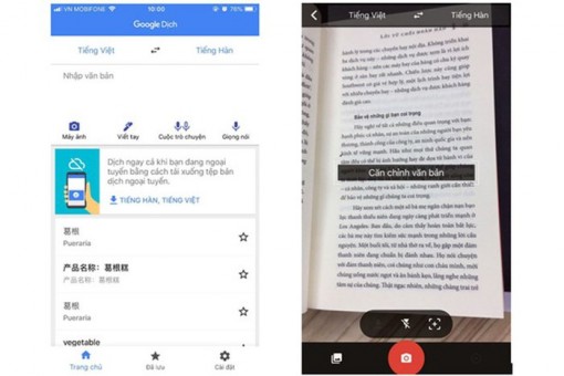 Tính năng dịch qua camera của Google đã hỗ trợ tiếng Việt