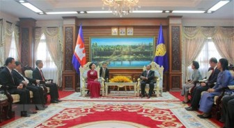 Chủ tịch Quốc hội Campuchia tiếp Đoàn đại biểu Đảng Cộng sản Việt Nam