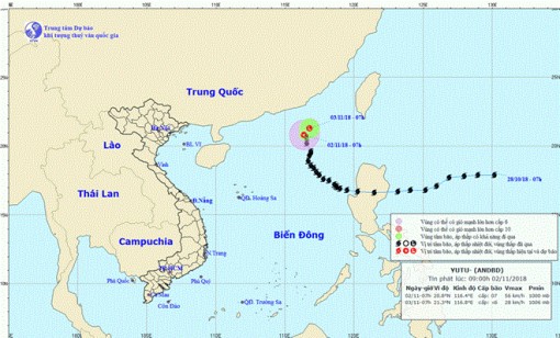 Bão số 7 đã suy yếu thành áp thấp nhiệt đới và ít dịch chuyển