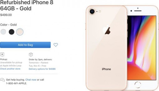 Apple bắt đầu bán iPhone 8, iPhone 8 Plus tân trang giá “mềm”