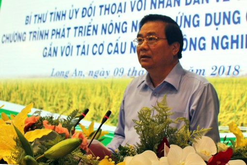 Bí thư Tỉnh ủy Long An đối thoại nhân dân về nông nghiệp ứng dụng công nghệ cao