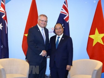 Thủ tướng Nguyễn Xuân Phúc tiếp Thủ tướng Australia Scott Morrison