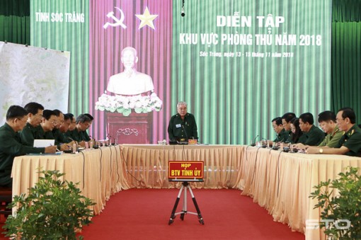 Sóc Trăng: Khai mạc diễn tập khu vực phòng thủ tỉnh năm 2018