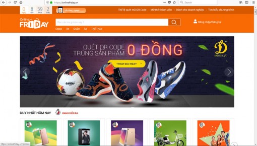 Sẽ nhiều thương hiệu lớn tham gia Online Friday 2018