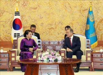 Thông tin đậm nét về cuộc gặp giữa Chủ tịch Quốc hội Việt Nam và Tổng thống Hàn Quốc