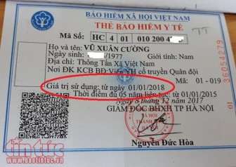 Không in mới, đổi thẻ BHYT từ năm 2019