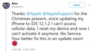 Bản cập nhật iOS 12.1.12 của Apple gây mất sóng và lỗi kết nối