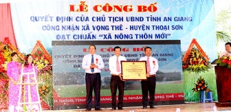 Vọng Thê đạt chuẩn xã nông thôn mới năm 2018