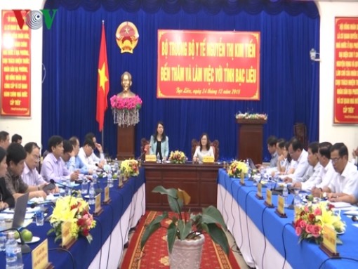 Bộ trưởng Bộ Y tế làm việc với lãnh đạo tỉnh Bạc Liêu