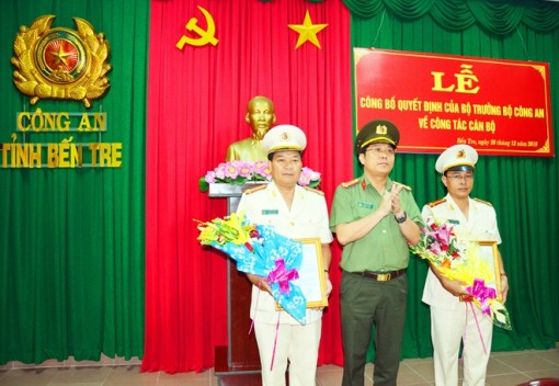 Công an Bến Tre có 2 tân Phó giám đốc