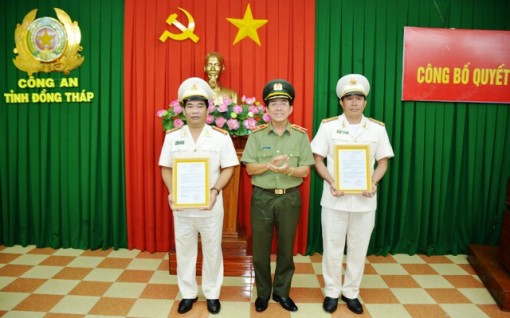 Bổ nhiệm cùng lúc 2 Phó Giám đốc Công an tỉnh Đồng Tháp