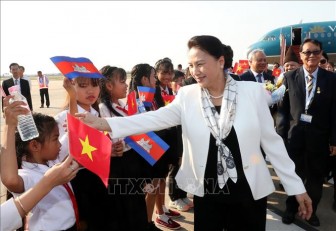 Chủ tịch Quốc hội Nguyễn Thị Kim Ngân tới Campuchia, bắt đầu tham dự APPF- 27