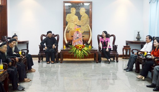 Đạo hội Tứ Ân Hiếu Nghĩa: Thăm, chúc Tết lãnh đạo Tỉnh ủy, UBND, UBMTTQVN tỉnh
