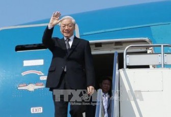 Tổng Bí thư, Chủ tịch nước Nguyễn Phú Trọng lên đường thăm Lào và Campuchia