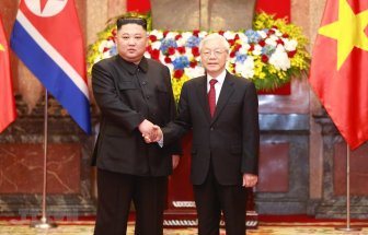 Tổng Bí thư, Chủ tịch nước đón, hội đàm với Chủ tịch Triều Tiên