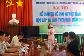 Phú Tân: Trường THPT Chu Văn An tổ chức thi kể chuyện về gương phụ nữ học tập và làm theo Bác