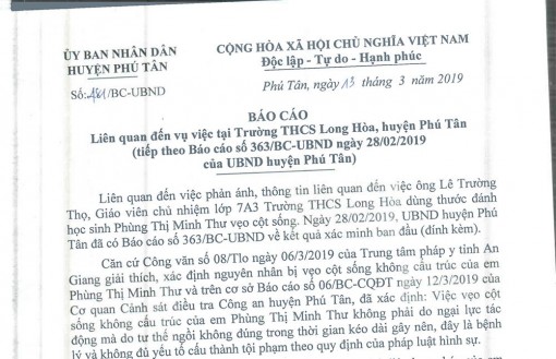 Thầy giáo dùng cây thước đánh học sinh vẹo cột sống là hư cấu