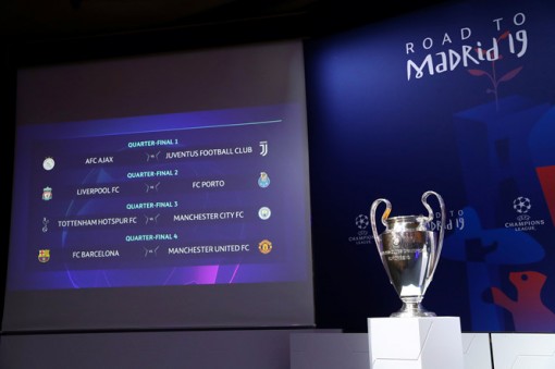 M.U phải đối mặt với Barcelona ở tứ kết Champions League