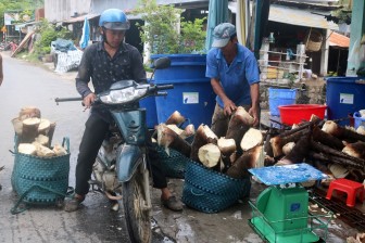 Vận chuyển nông sản xuống núi