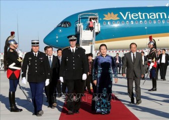 Chủ tịch Quốc hội Nguyễn Thị Kim Ngân bắt đầu thăm chính thức Cộng hòa Pháp