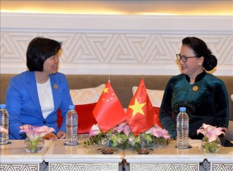 Chủ tịch Quốc hội Nguyễn Thị Kim Ngân tiếp Phó Ủy viên trưởng Nhân đại Trung Quốc