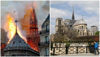 Hình ảnh Nhà thờ Đức Bà Paris trước và sau vụ hỏa hoạn