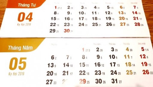 30-4 và 1-5 năm 2019 được nghỉ mấy ngày?