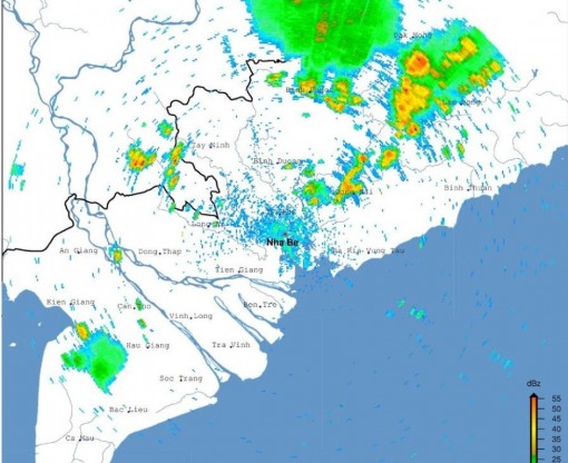 Đề phòng mưa giông chiều 17-4-2019