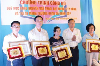 Tự hào quỹ Học bổng Nguyễn Văn Thoại