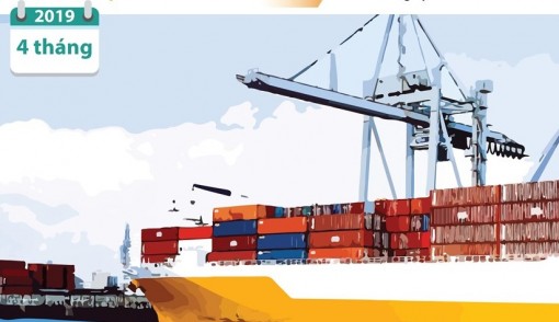 4 tháng đầu năm 2019 cả nước xuất siêu 710 triệu USD