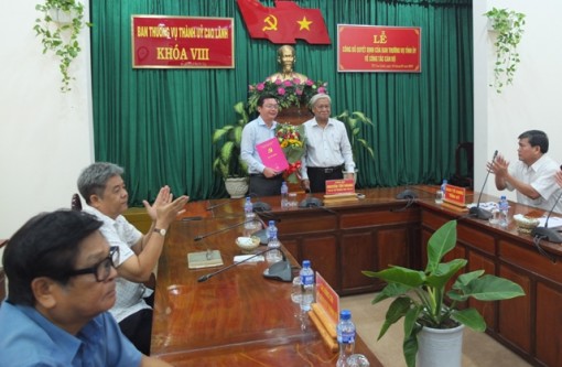 Đồng Tháp: Đồng chí Phan Văn Thương giữ chức Bí thư Thành ủy Cao Lãnh