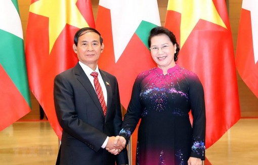 Chủ tịch Quốc hội Nguyễn Thị Kim Ngân hội kiến Tổng thống Myanmar