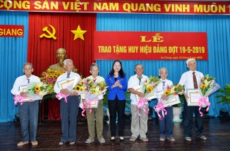 Ban Thường vụ Tỉnh ủy trao tặng 33 Huy hiệu Đảng cho các đồng chí cao niên tuổi Đảng