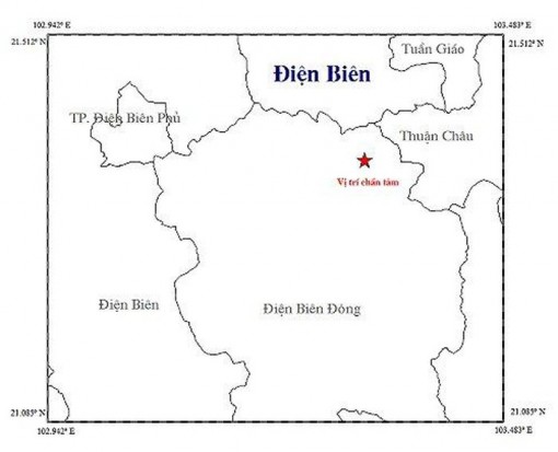 Động đất 4 độ richter tại Điện Biên