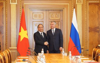 Thủ tướng Nguyễn Xuân Phúc hội kiến với Chủ tịch Duma Quốc gia Nga