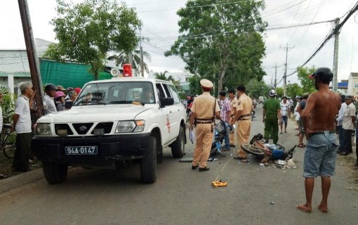 Bạc Liêu: Hai xe máy va chạm, một người tử vong tại chỗ
