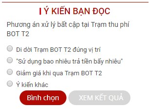 Ý kiến bạn đọc về vị trí Trạm thu phí BOT T2
