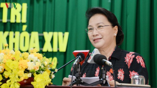 Chủ tịch Quốc hội tiếp xúc cử tri tại Quận Cái Răng, TP Cần Thơ