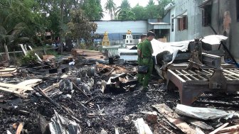 Hỏa hoạn thiêu rụi trại mộc ở Long Điền A, gây thiệt hại gần 1 tỷ đồng